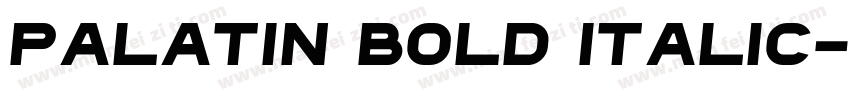 Palatin Bold Italic字体转换